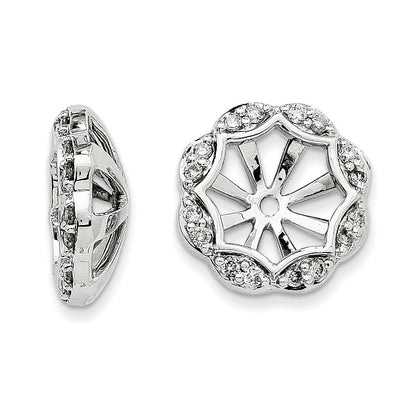 14K Weißgold Diamant-Ohrring-Jackets