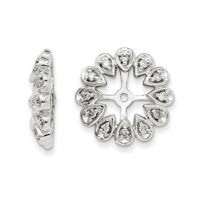 Diamant-Ohrring-Jackets aus 14K Weißgold