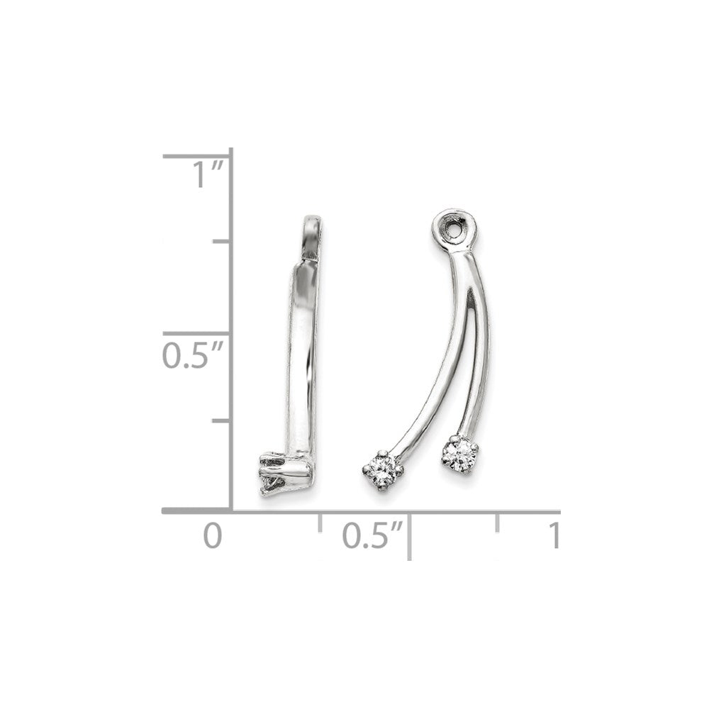 14K Weißgold AAA-Diamant-Ohrring-Jacket