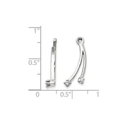 14K Weißgold VS Diamant-Ohrring-Jacket