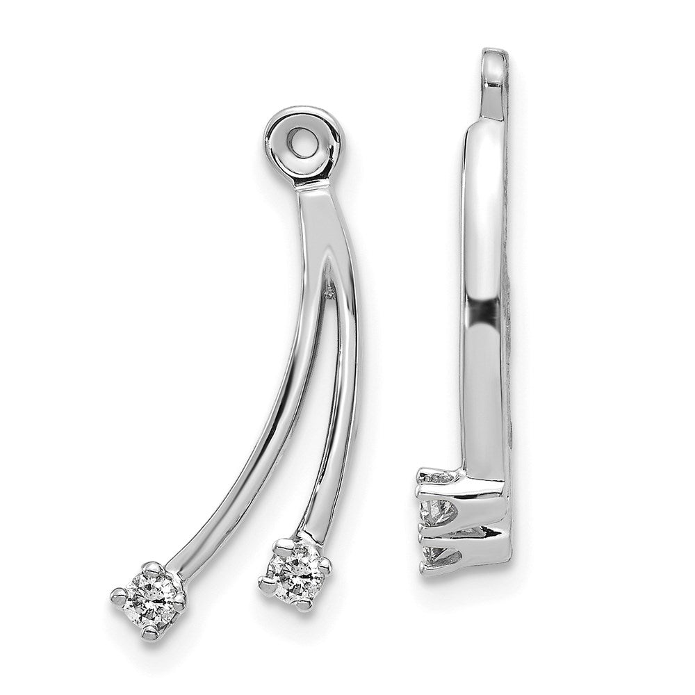 14K Weißgold AAA-Diamant-Ohrring-Jacket