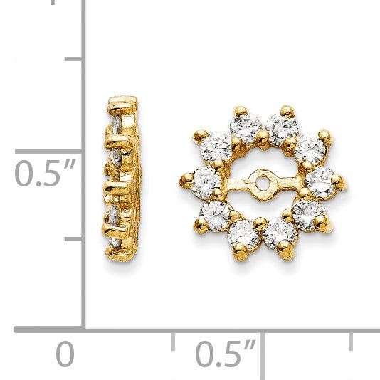 14K Ohrring-Jackets mit Diamanten in AA-Qualität