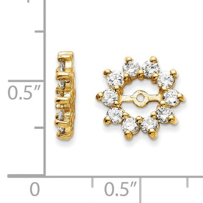 14K Ohrring-Jackets mit Diamanten in AA-Qualität