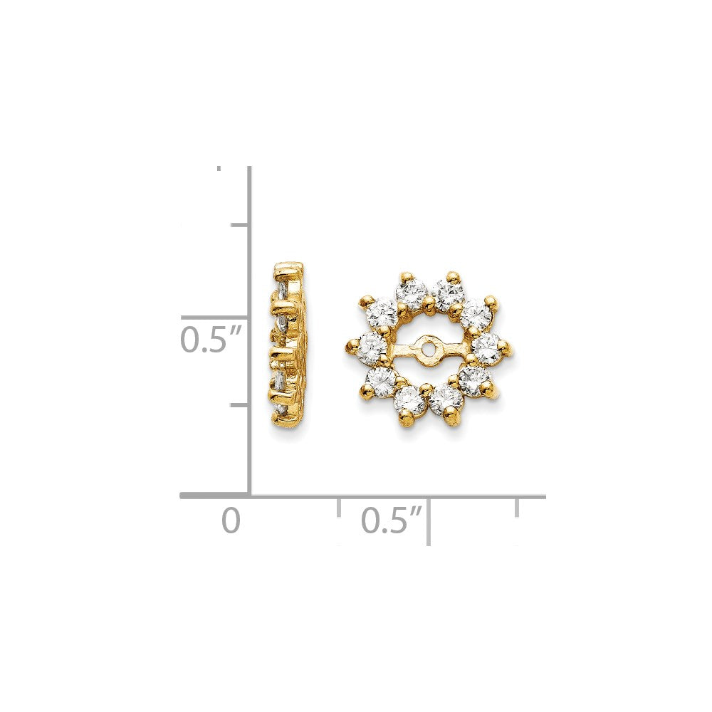 14K Gold Diamant-Ohrring-Jacket
