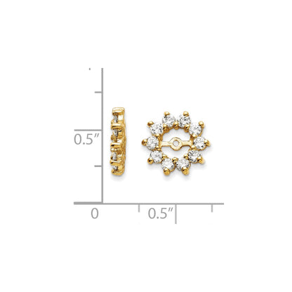 14K Gold Diamant-Ohrring-Jacket