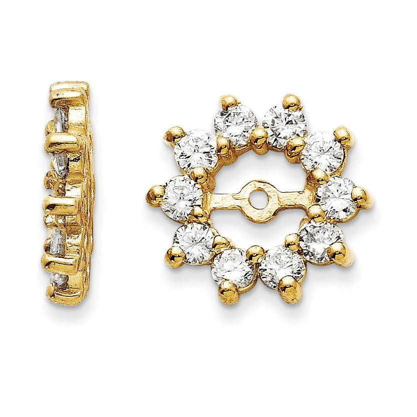 14K Ohrring-Jackets mit Diamanten in AA-Qualität