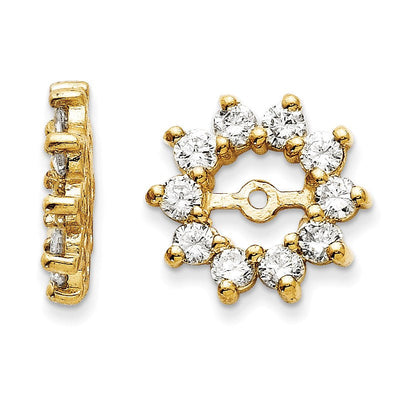 14K Ohrring-Jackets mit Diamanten in AA-Qualität