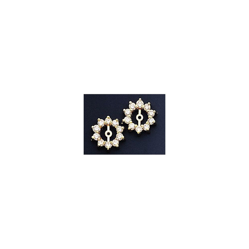 14K Gelbgold Diamant-Ohrring-Jacket, 0,82 ct Gesamtgewicht