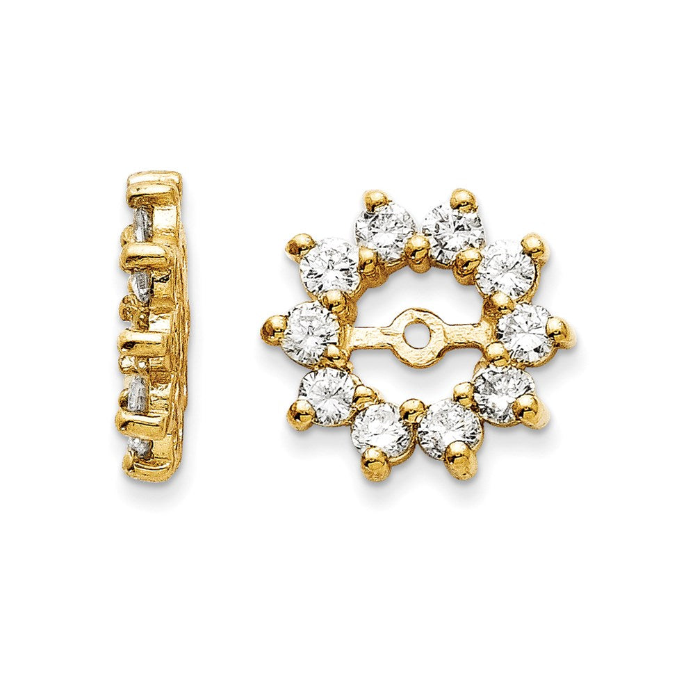 14K Gold Diamant-Ohrring-Jacket