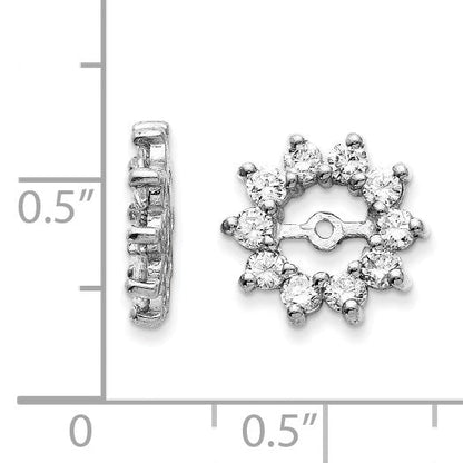 14K Weißgold AAA-Diamant-Ohrring-Jacket