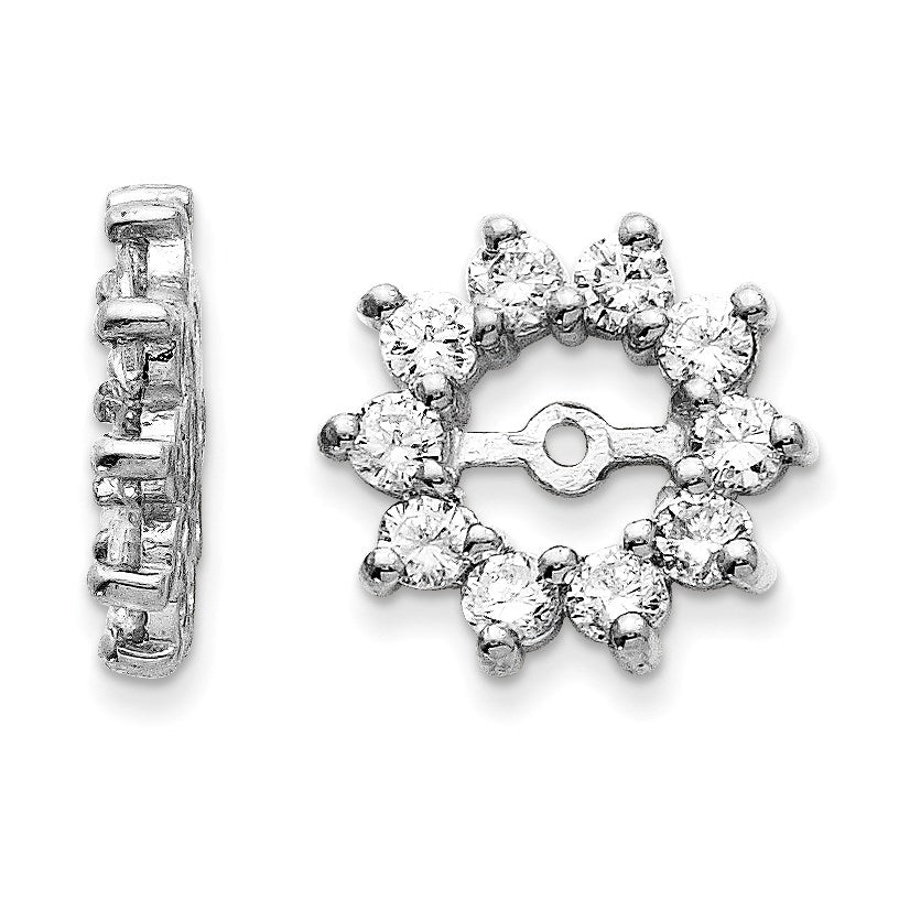 14K Weißgold AA Diamant-Ohrring-Jackets