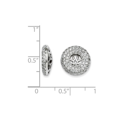 14K Weißgold Diamant-Ohrring-Jackets