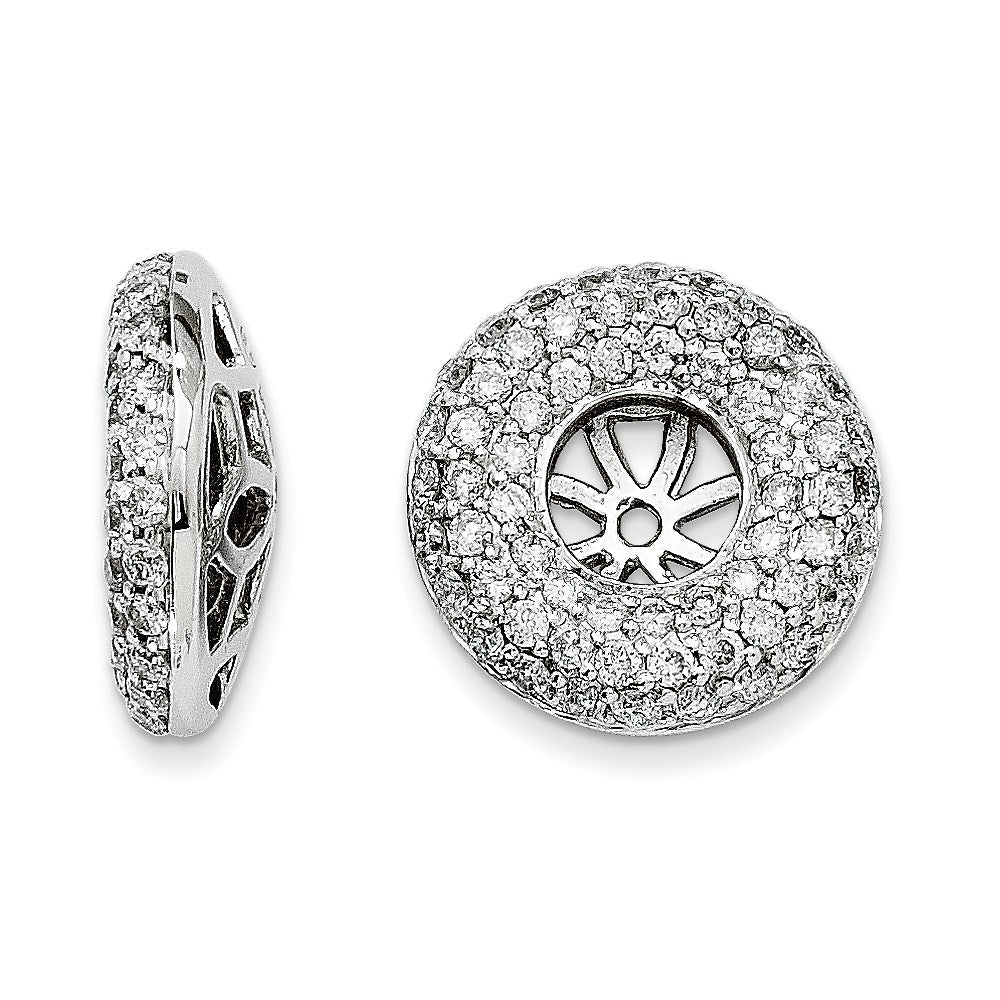 14K Weißgold Diamant-Ohrring-Jackets