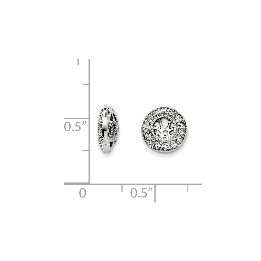14K Weißgold Diamant-Ohrring-Jackets