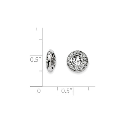 14K Weißgold Diamant-Ohrring-Jackets