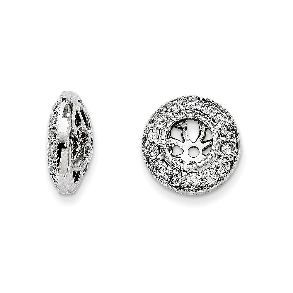 14K Weißgold Diamant-Ohrring-Jackets