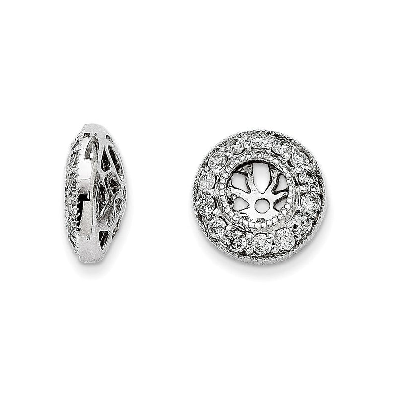 14K Weißgold Diamant-Ohrring-Jackets