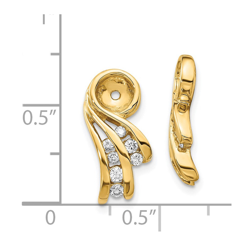14K Gold Ohrring-Jacket mit Fancy-Diamanten