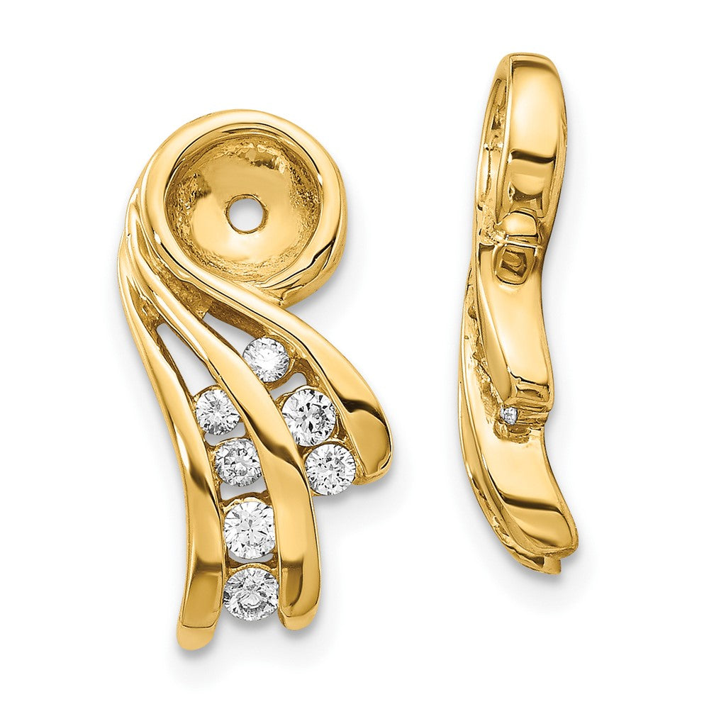 14K Ohrring-Jackets mit AAA Fancy Diamanten