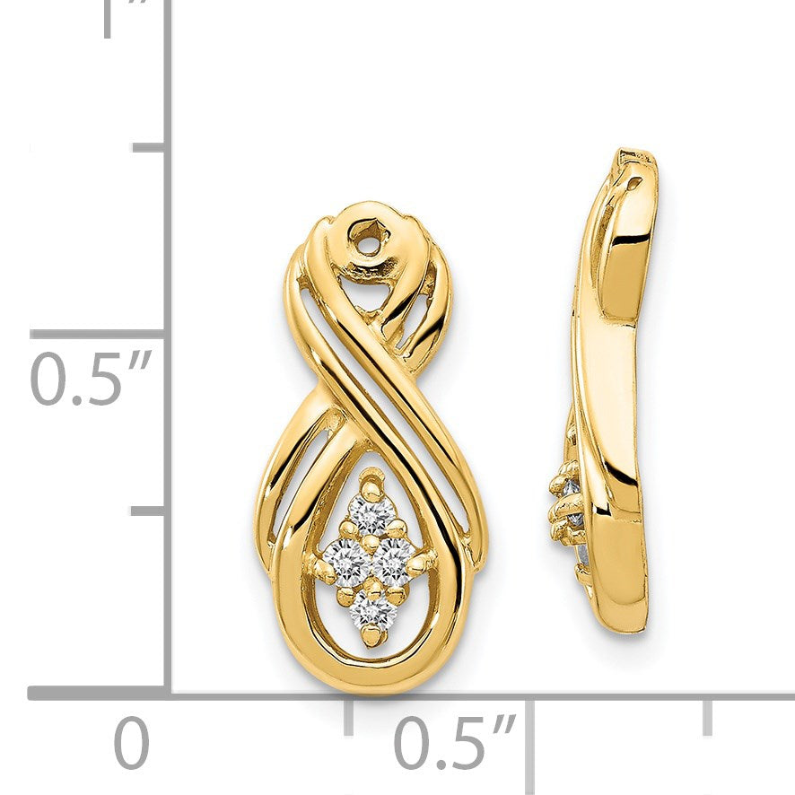 14K AA Infinity-Diamant-Ohrring-Jacket