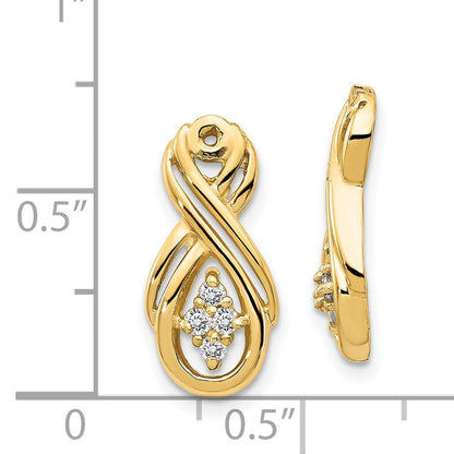 14K AA Infinity-Diamant-Ohrring-Jacket