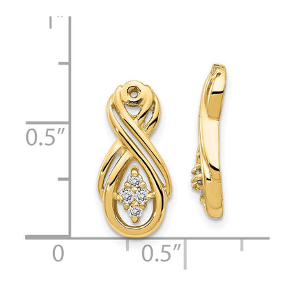 14K Gold Infinity-Diamant-Ohrring-Jacket