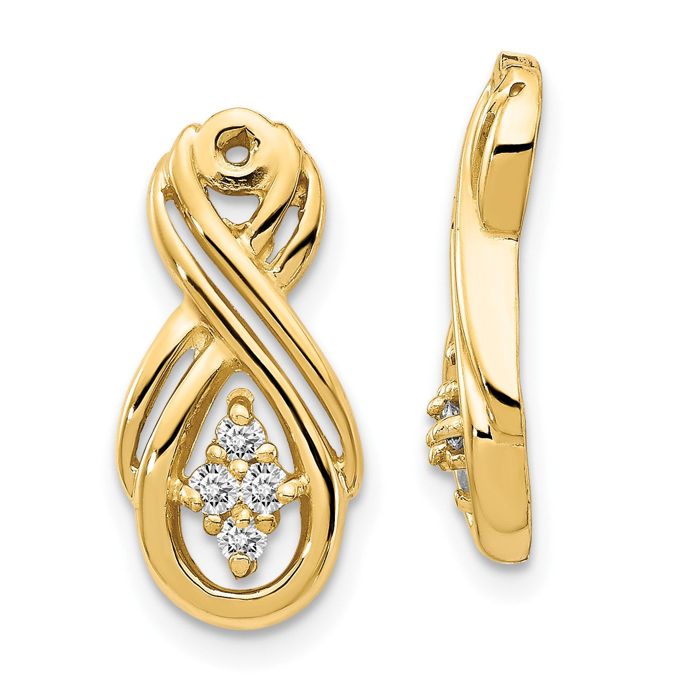 14K AA Infinity-Diamant-Ohrring-Jacket