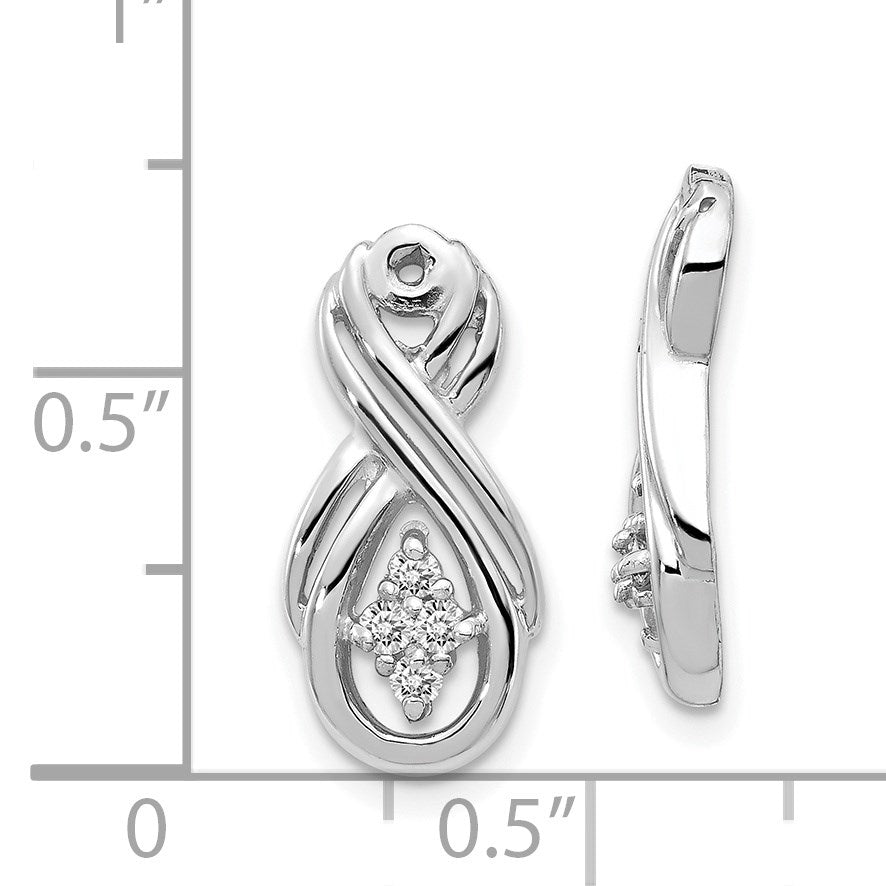 14K Weißgold AA-Infinity-Diamant Ohrring-Jackets