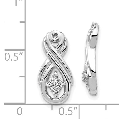 14K Weißgold AA-Infinity-Diamant Ohrring-Jackets