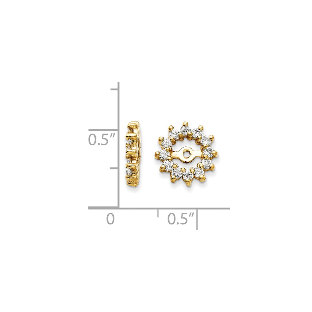 14K Gelbgold Diamant-Ohrring-Jackets