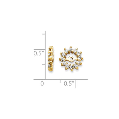 14K Gelbgold Diamant-Ohrring-Jackets