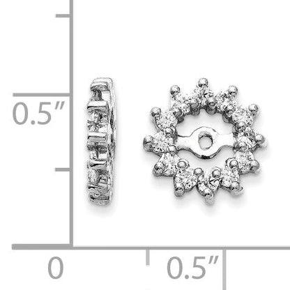 14K Weißgold Diamant-Ohrring-Jacket in AA-Qualität