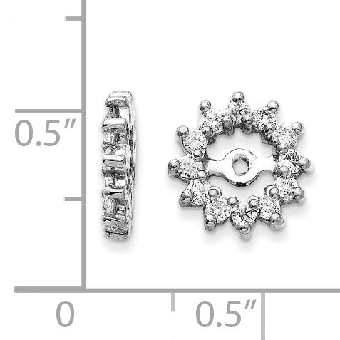 14K Weißgold Diamant-Ohrring-Jacket