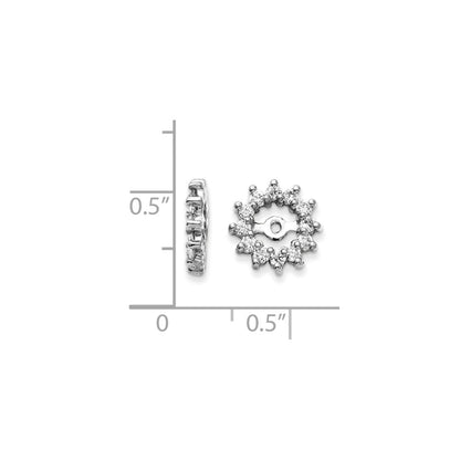 14K Weißgold AAA-Diamant-Ohrring-Jacket