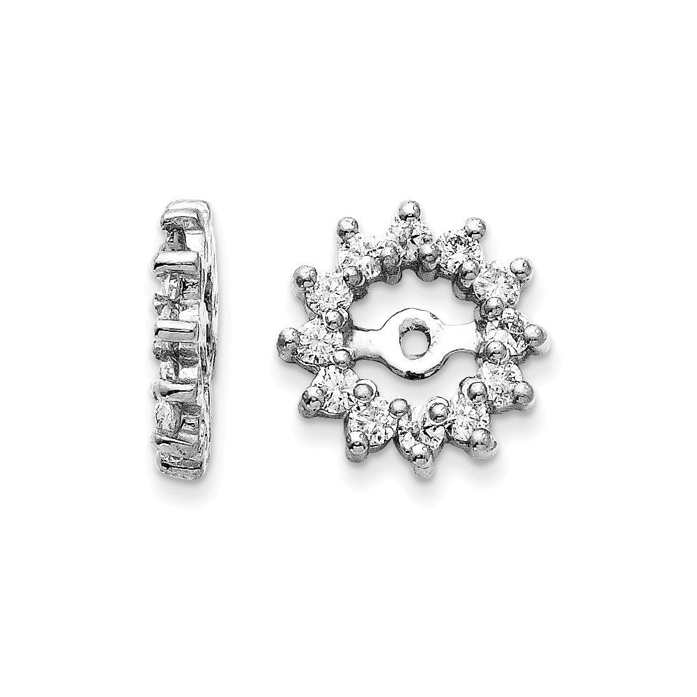 14K Weißgold Diamant-Ohrring-Jacket VS
