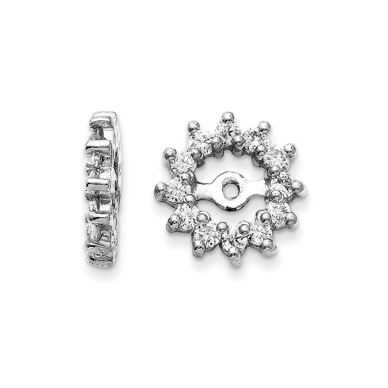 14K Weißgold Diamant-Ohrring-Jacket VS
