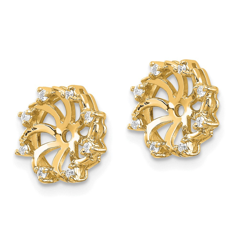 14K VS Diamant-Ohrring-Jacket