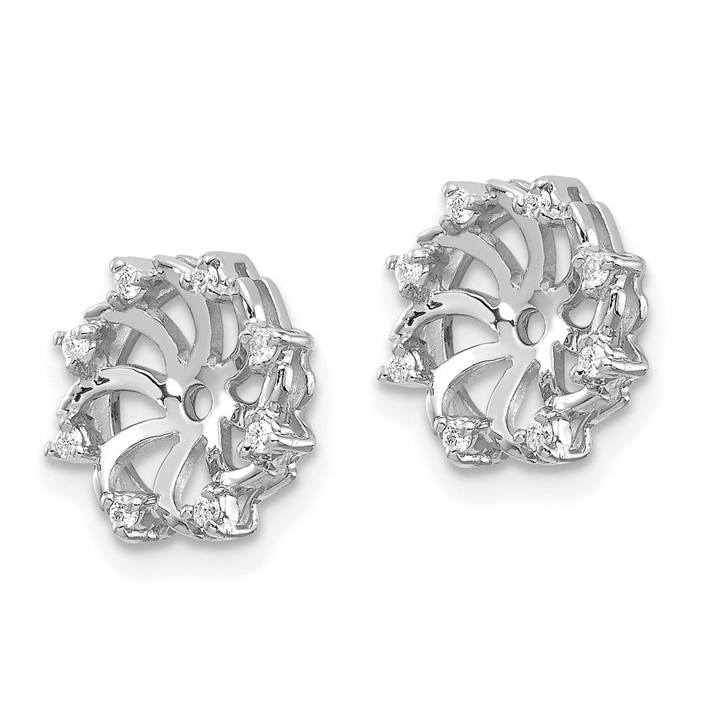 14K Weißgold VS Diamant-Ohrring-Jacket