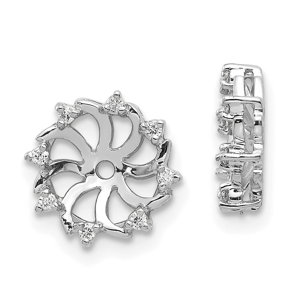 14K Weißgold Diamant-Ohrring-Jacket