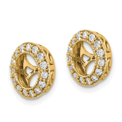 14K Gelbgold Diamant-Ohrring-Aufsteckteil