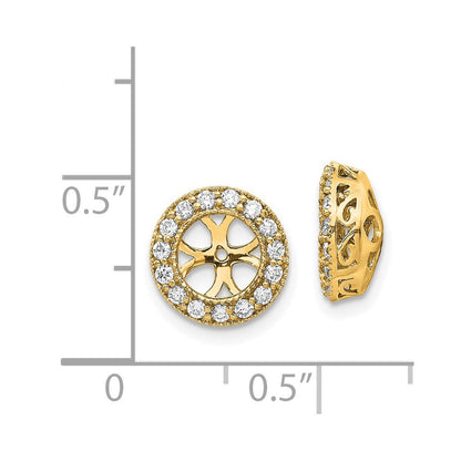 14K Gelbgold Diamant-Ohrring-Aufsteckteil