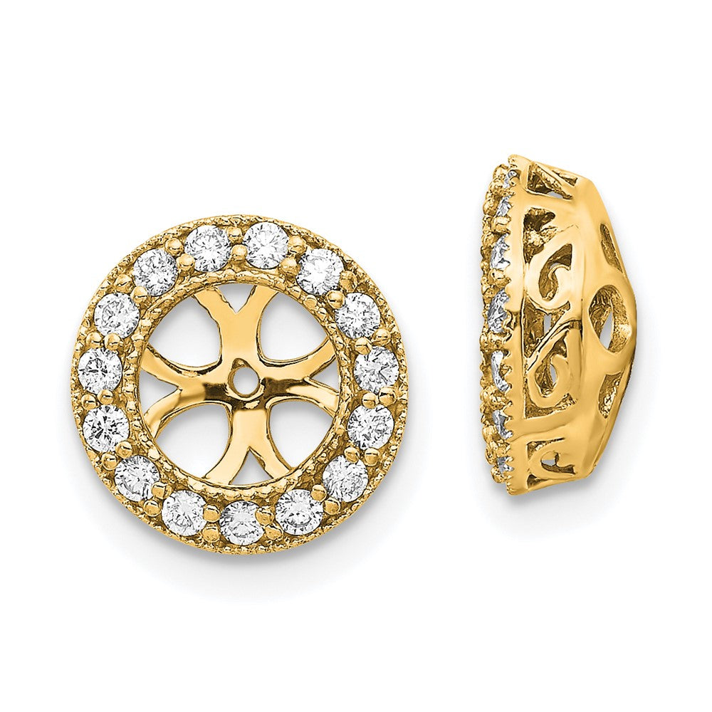 14K AAA Diamant-Ohrring-Jacket