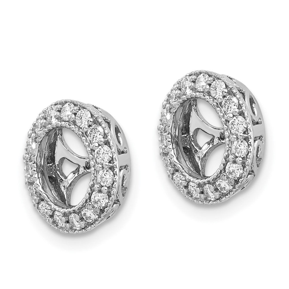 14K Weißgold Diamant-Ohrring-Jacket