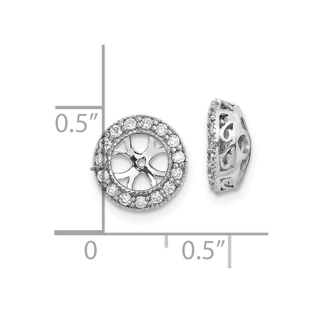 14K Weißgold VS Diamant-Ohrring-Jacket