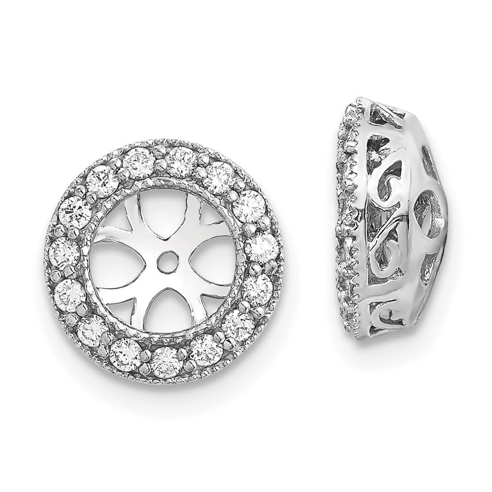 14K Weißgold AAA-Diamant-Ohrring-Jacket