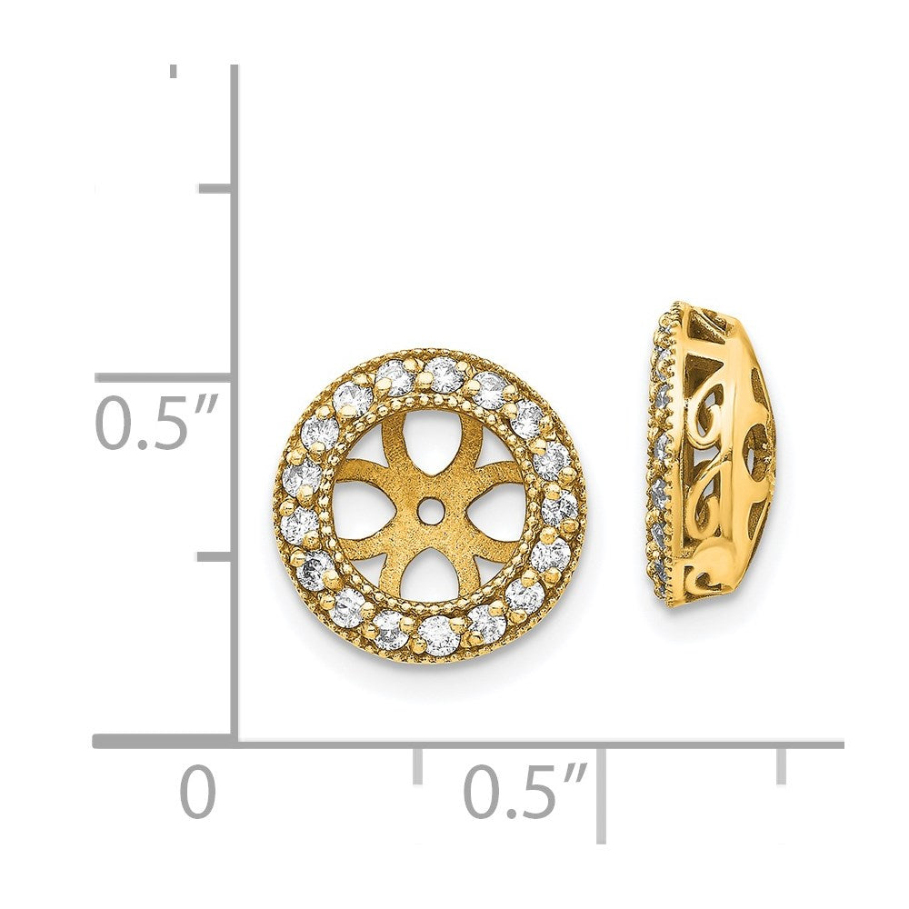 14K AAA Diamant-Ohrring-Jacket