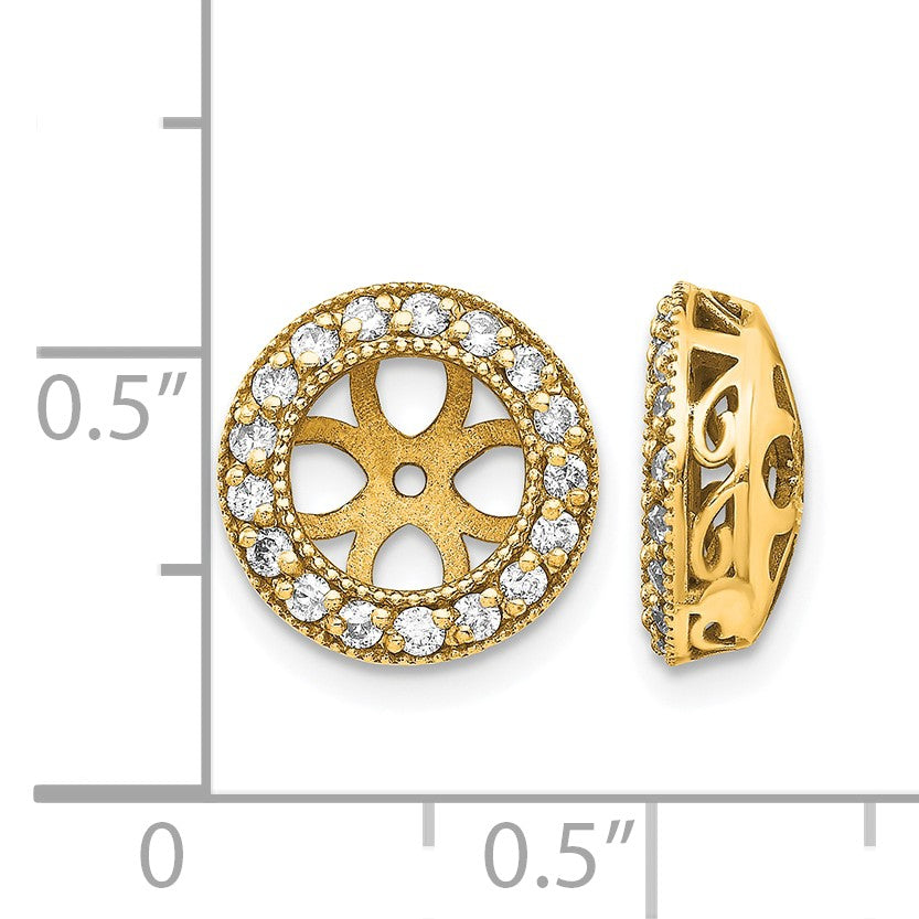 14K VS Diamant-Ohrring-Jacket