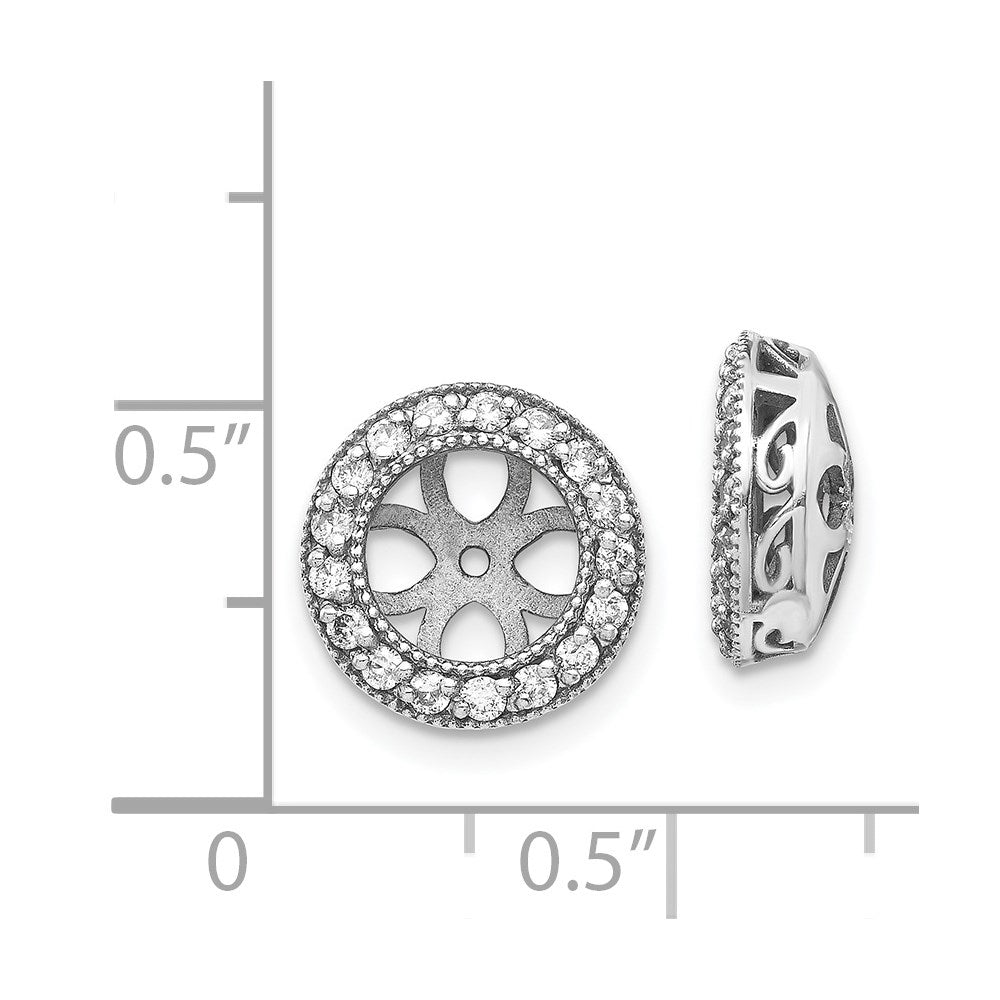 14K Weißgold VS Diamant-Ohrring-Jacket