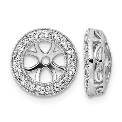 14K Weißgold Diamant-Ohrring-Jacket