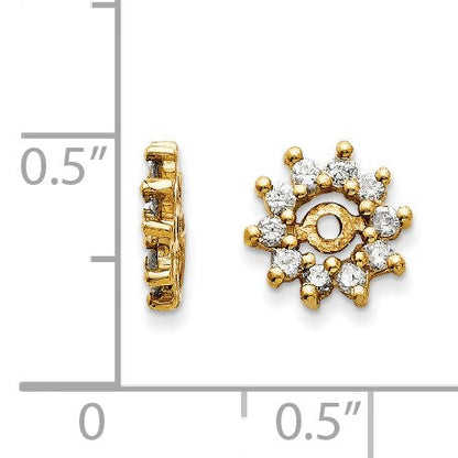 14K Ohrring-Jackets mit AA Diamanten
